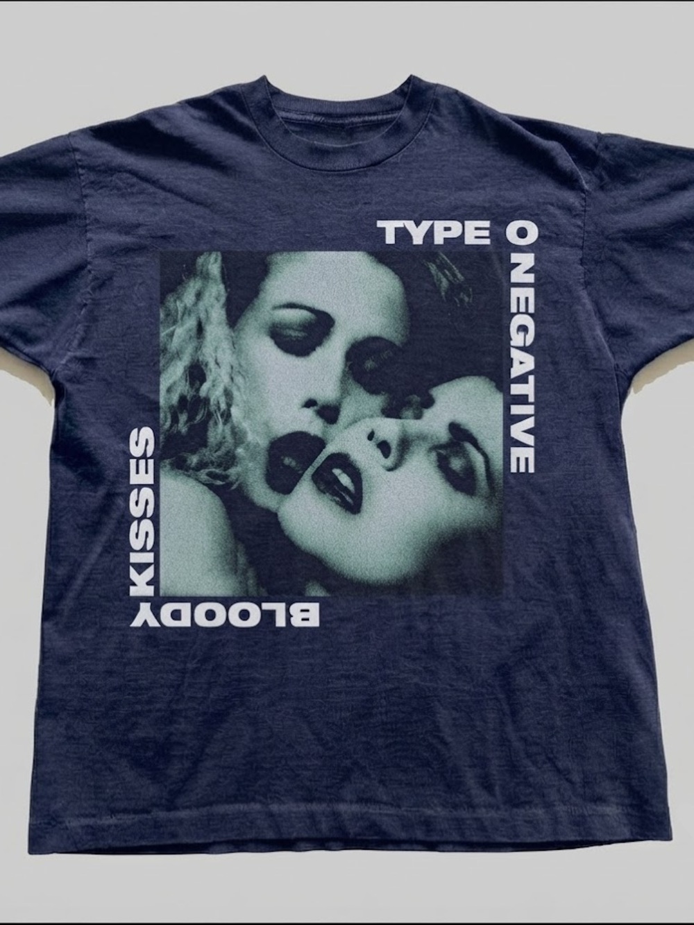 Gildan Navy Type O Negative Bloody Kisses Graphic Tee